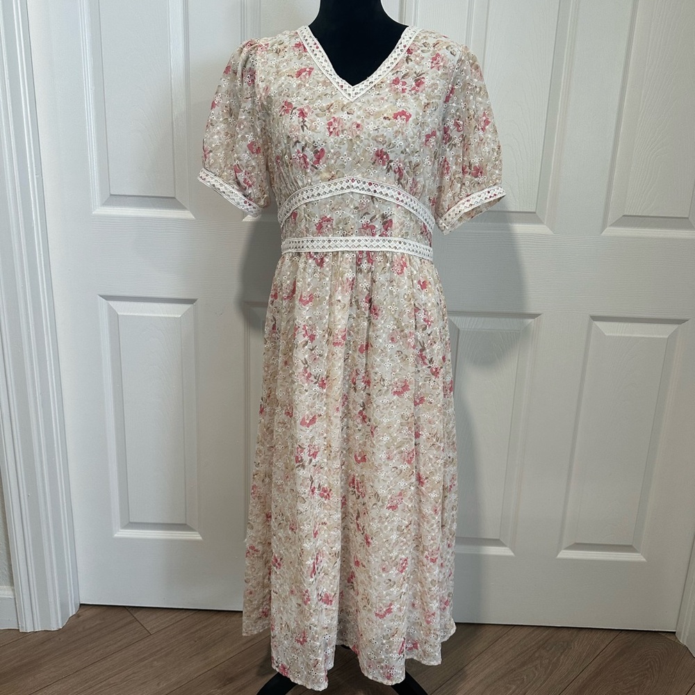 Floral Eyelet Dress